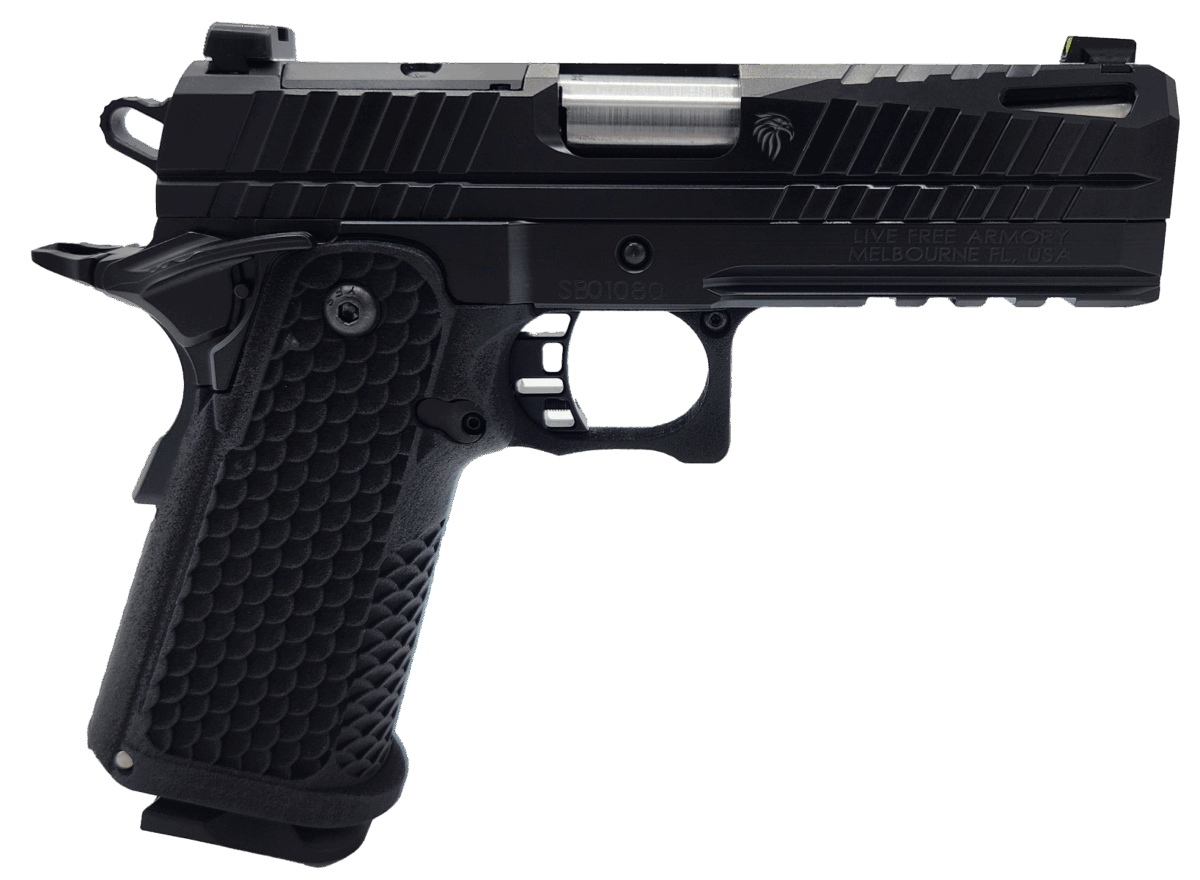LFA Apollo 11 Compact Pistol - 9mm | Black | 4.1" | 1x17rd Mag 1 compact apollo left blk