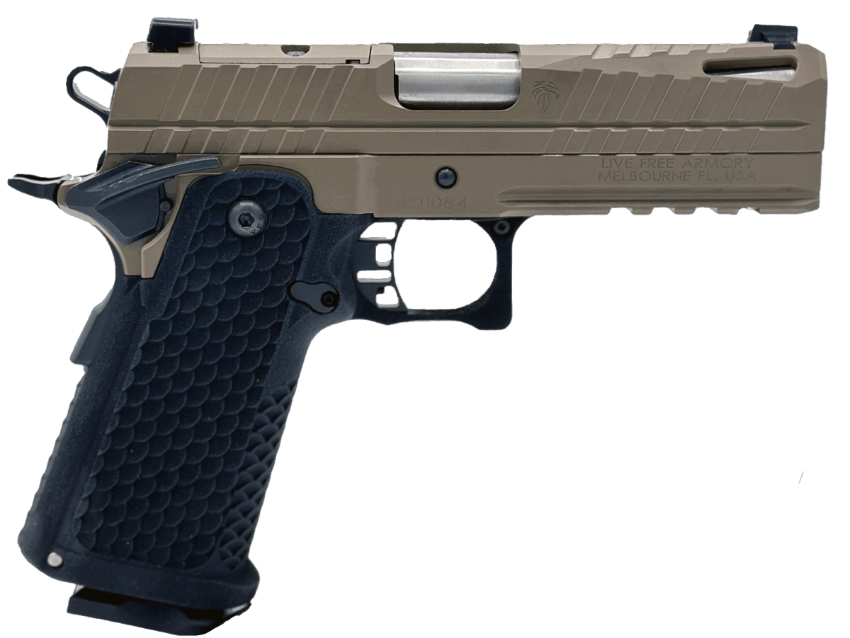 LFA Apollo 11 Compact Pistol - 9mm | FDE | 4.1" | 1x17rd Mag 1 compact apollo right fde