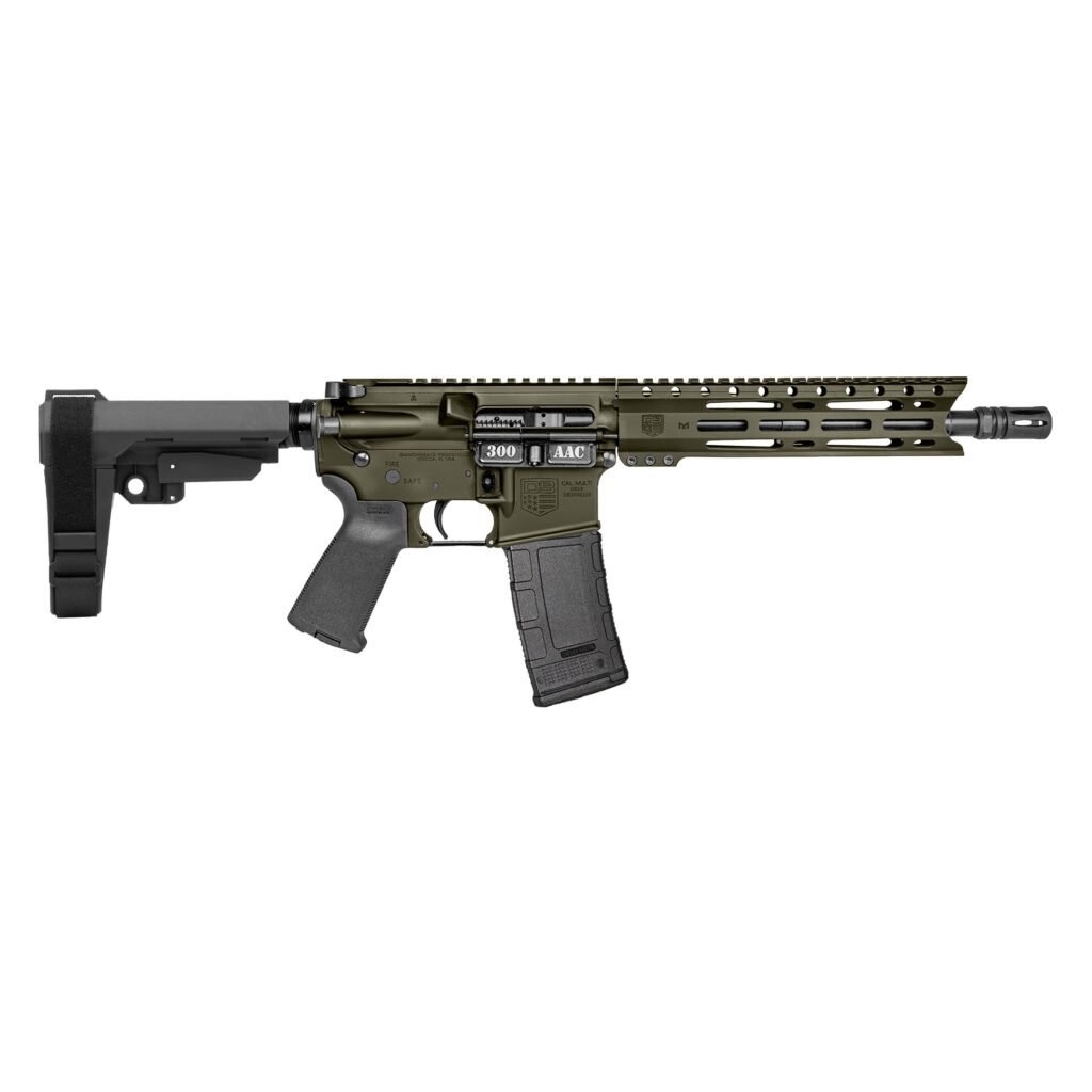 Diamondback Firearms Carbon DB-15 300 BLK Semi-Auto Pistol - OD Green | 10" Threaded Barrel | SBA3 Arm Brace | 1x30rd Mag 1 db1916b101 1