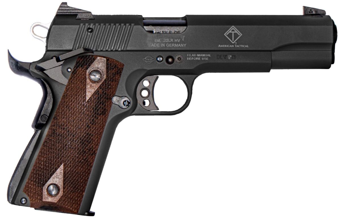 AMERICAN TACTICAL INC GSG M1911 22LR BL/WD 5" 15+1 1 gsg1911771c