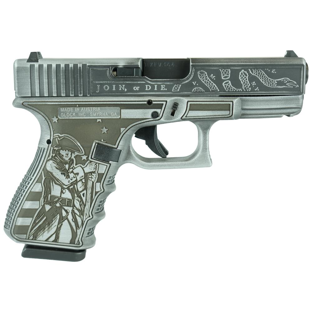 Glock 19 Gen 3 Custom "Live or Die Patriot Gray" Handgun 9mm Luger 15rd Magazines (2) 4" Barrel Austria 1 https3A2F2Fmedia.chattanoogashooting.com2Fimages2Fproduct2FGLPI19502PATRIOT2FGLPI19502PATRIOT 1