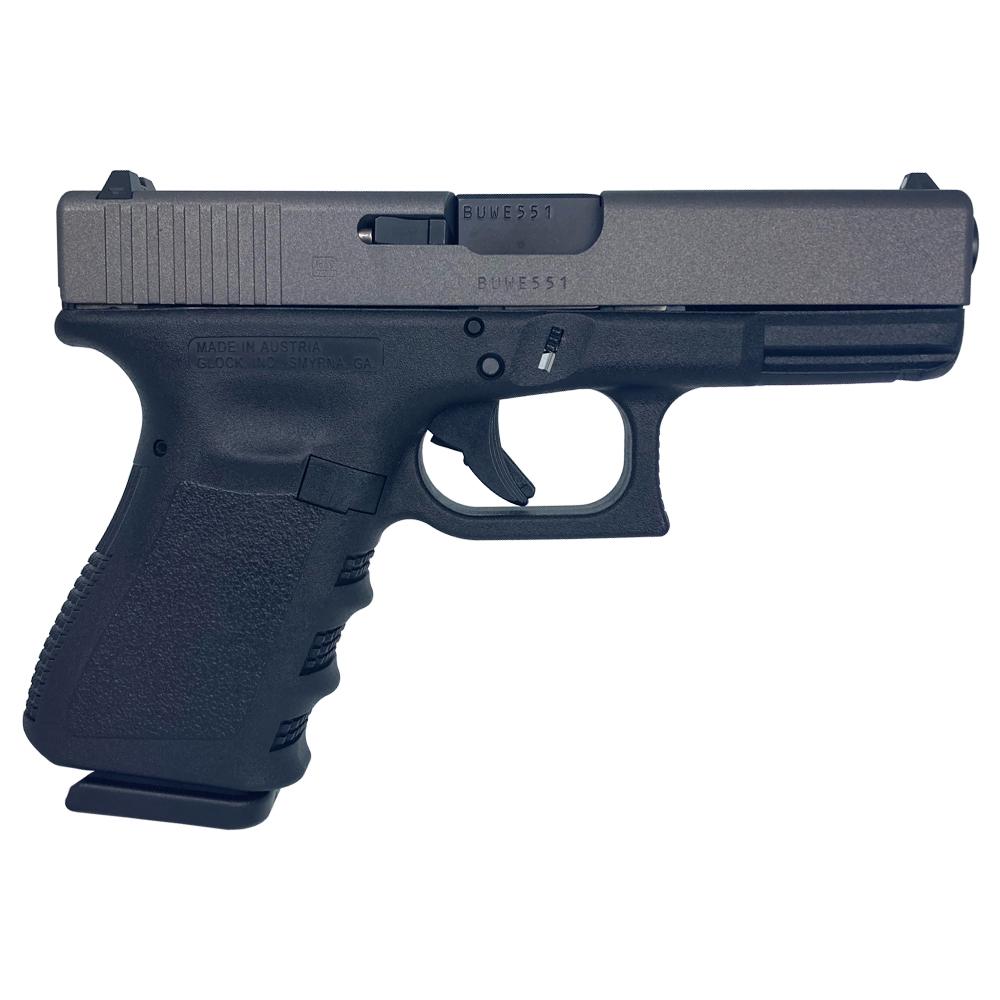 Glock 19 Gen 3 Custom "Two-Tone Sliver/Black" Handgun 9mm Luger 15/rd Magazines (2) 4" Barrel Austria 1 https3A2F2Fmedia.chattanoogashooting.com2Fimages2Fproduct2FGLPI19502TT2FGLPI19502TT