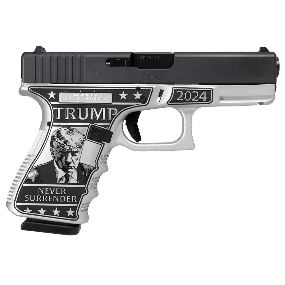 Glock 19 Gen 3 Custom "Trump 2024 Mug Shot" Handgun 9mm Luger 15rd Magazines (2) 4" Barrel USA 1 https3A2F2Fmedia.chattanoogashooting.com2Fimages2Fproduct2FGLUI1950203MS2FGLUI1950203MS