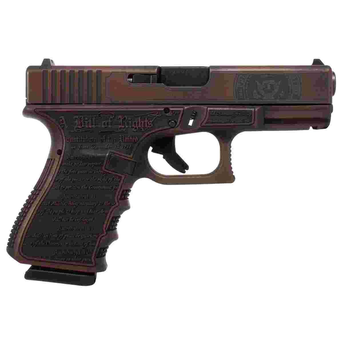 Glock 19 Gen 3 Custom "Trump 2024" Compact Handgun 9mm Luger 15rd Magazines (2) 4.02" Barrel Distressed Red USA 1 https3A2F2Fmedia.chattanoogashooting.com2Fimages2Fproduct2FGLUI1950203T24R2FGLUI1950203RD