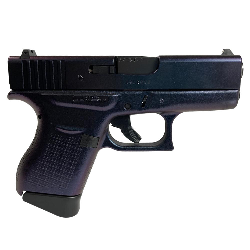 Glock 43 Custom "Mongoose Purple" Subcompact Handgun 9mm Luger 6rd Magazines (2) 3.41" Barrel USA Made 1 https3A2F2Fmedia.chattanoogashooting.com2Fimages2Fproduct2FGLUI4350201MG2FGLUI4350201MG 1