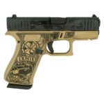 Glock 43x Custom "Country" Sand Handgun 9mm Luger 10rd Magazines (2) 3.4" Barrel Accessory Rail USA Made 2 https3A2F2Fmedia.chattanoogashooting.com2Fimages2Fproduct2FGLUX4350201FRCTRYSD2Fglock 43x fs 9mm w front rails country engr distressed sand glux4350201frctrysd. psd.psd 0003 Right
