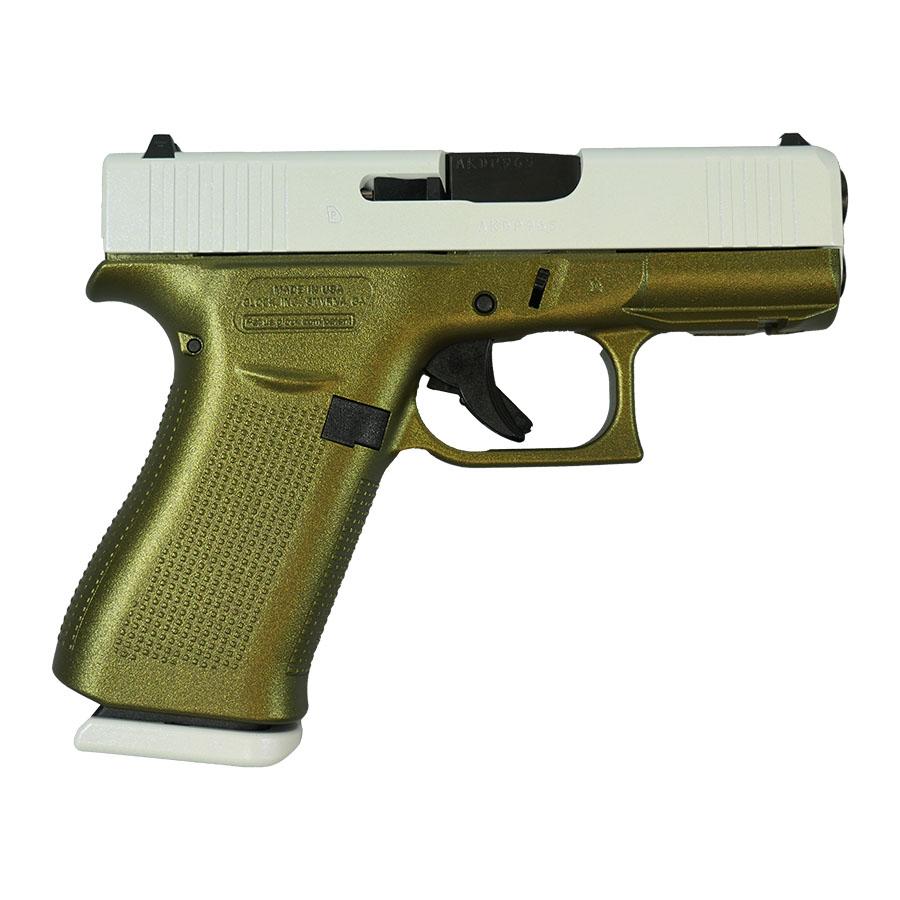Glock 43X Pegasus White Handgun 9mm Luger 10rd Magazines(2) 3.4" Barrel Accessory Rail USA Made 1 https3A2F2Fmedia.chattanoogashooting.com2Fimages2Fproduct2FGLUX4350201FRPG43X2FGLOCK 43X FS 9MM W FRONT RAILS BLACK White Pegasus Gun Candy GLUX4350201FRPG43Xpsd 0003 Layer25202