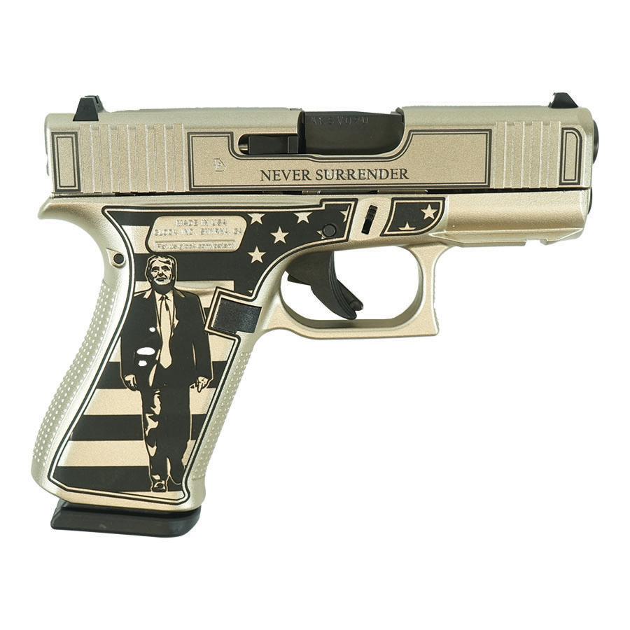 Glock 43x Custom "Trump Fight" Handgun 9mm Luger 10rd Magazines (2) 3.41" Barrel FS with Front Rails USA 1