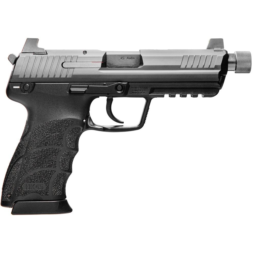 H&K HK45 Tactical Handgun .45 Auto 10rd Magazines(2) 5.20" Threaded Barrel DA/SA V1 Decocking Lever & Safety 1 https3A2F2Fmedia.chattanoogashooting.com2Fimages2Fproduct2FHZ810011172FHZ810000302