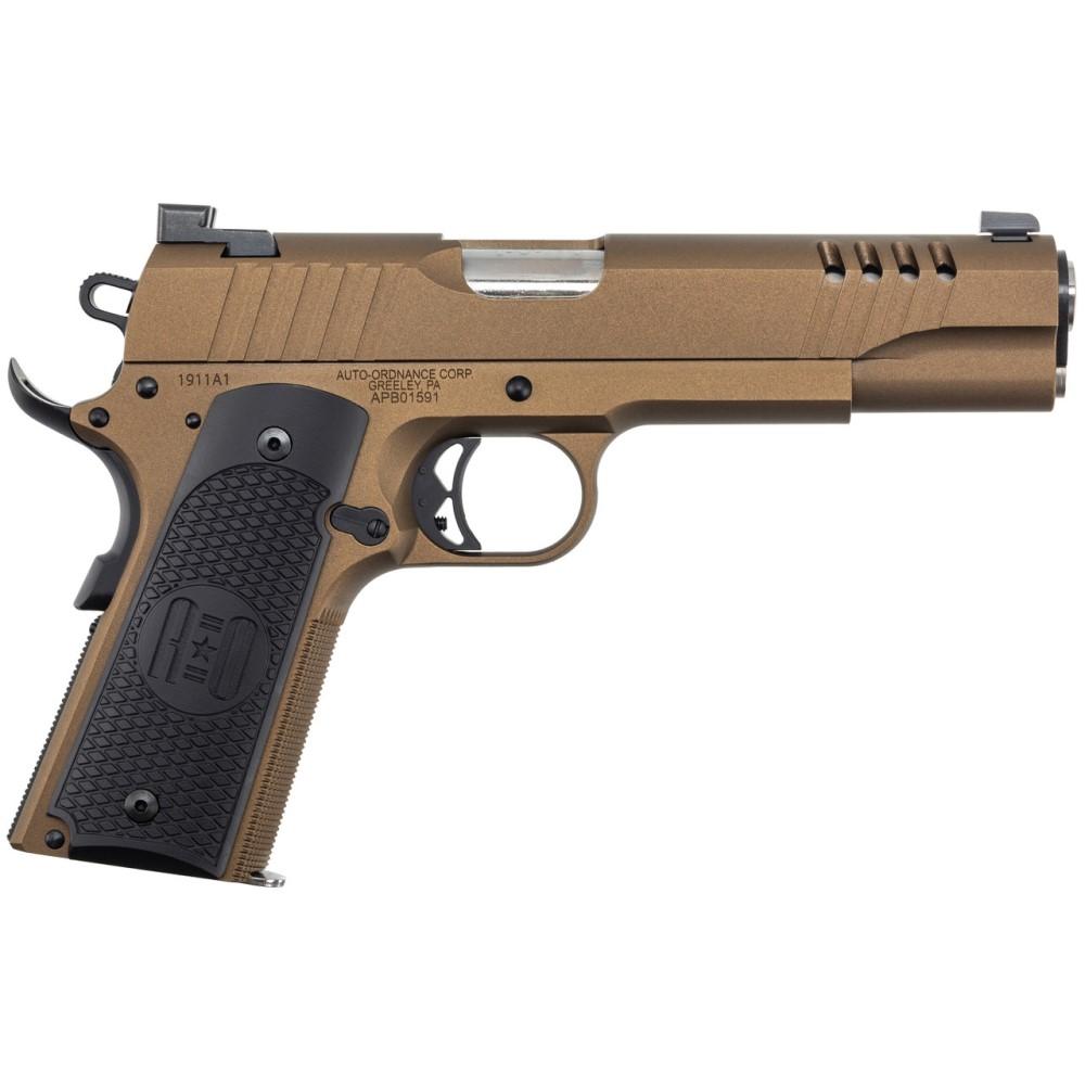 Auto-Ordnance 1911A1 Handgun 45 ACP 7rd Magazine 5" Barrel Burnt Bronze Night Sights 1 https3A2F2Fmedia.chattanoogashooting.com2Fimages2Fproduct2FKZ1911TCAC102FKZ1911TCAC10 1