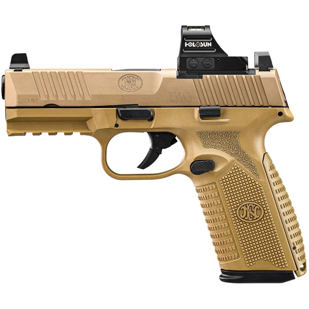 FN 510 MRD Handgun 10mm Auto 15rd Magazine (2) 4.1" Barrel FDE with Holosun Red Dot 1 https3A2F2Fmedia.chattanoogashooting.com2Fimages2Fproduct2FRJ661019102FRJ66101910 2