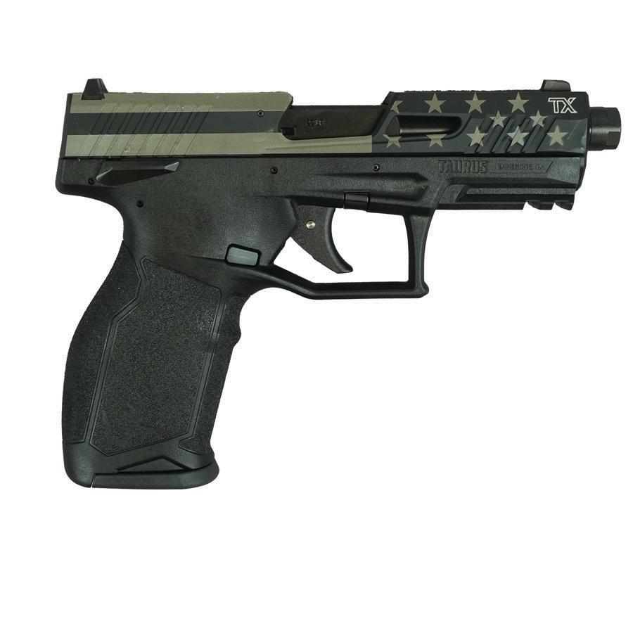 Taurus TX22 Flag Slide Handgun .22 LR 16rd Magazines(2) 4.6" Threaded Barrel Flag Slide/Black Frame 1