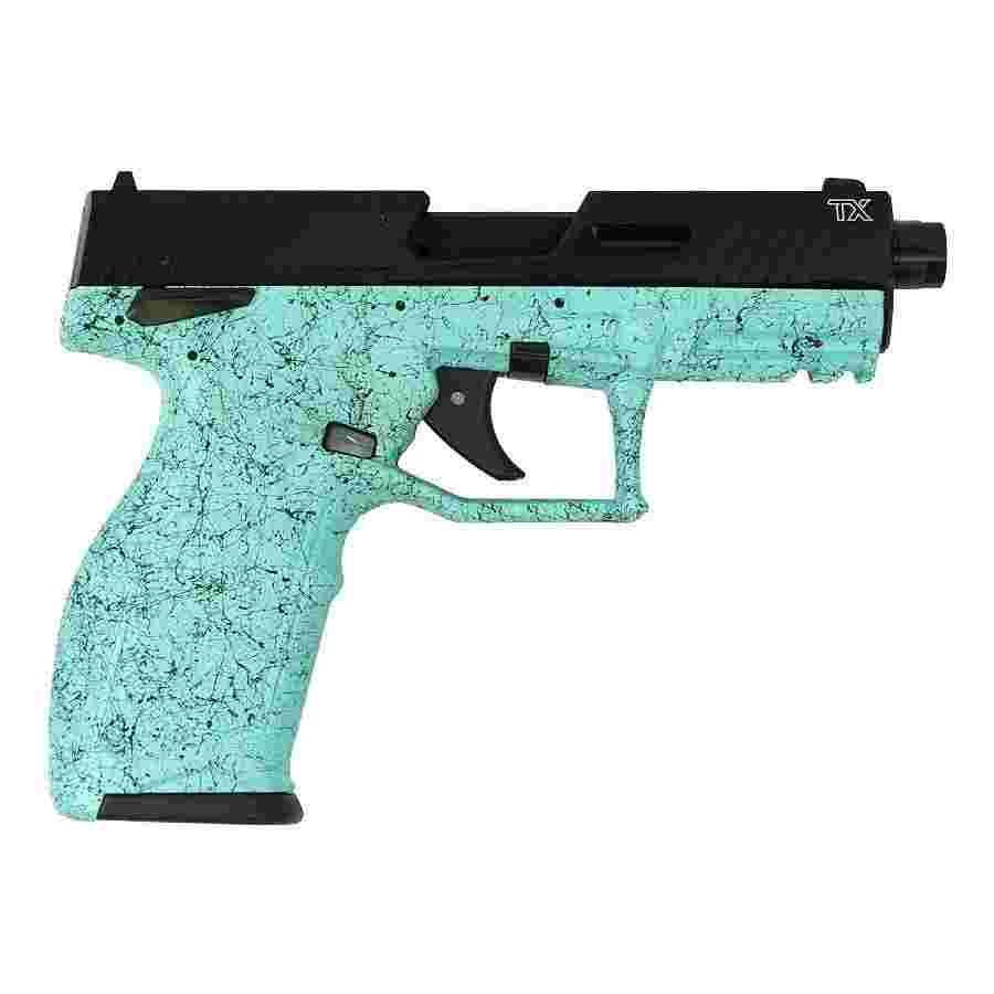 Taurus TX22 Gen 2 Handgun .22 LR 16&22rd Magazines (2) 4.6" Barrel Cyan Splatter Grip/Black Slide 1 https3A2F2Fmedia.chattanoogashooting.com2Fimages2Fproduct2FTX12TX22141SP42Ftaurus 2tx 22 22lr 4 cyn splat bk bk 1x16