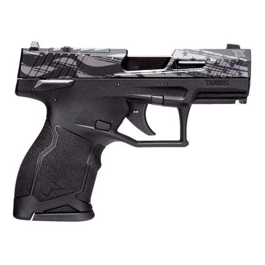Taurus TX22 Compact Handgun .22 LR 13rd Magazines (2) 3.6" Barrel Black Engraved US Distressed Flag 1 https3A2F2Fmedia.chattanoogashooting.com2Fimages2Fproduct2FTX1TX22131US52FTX1TX22131US5 1