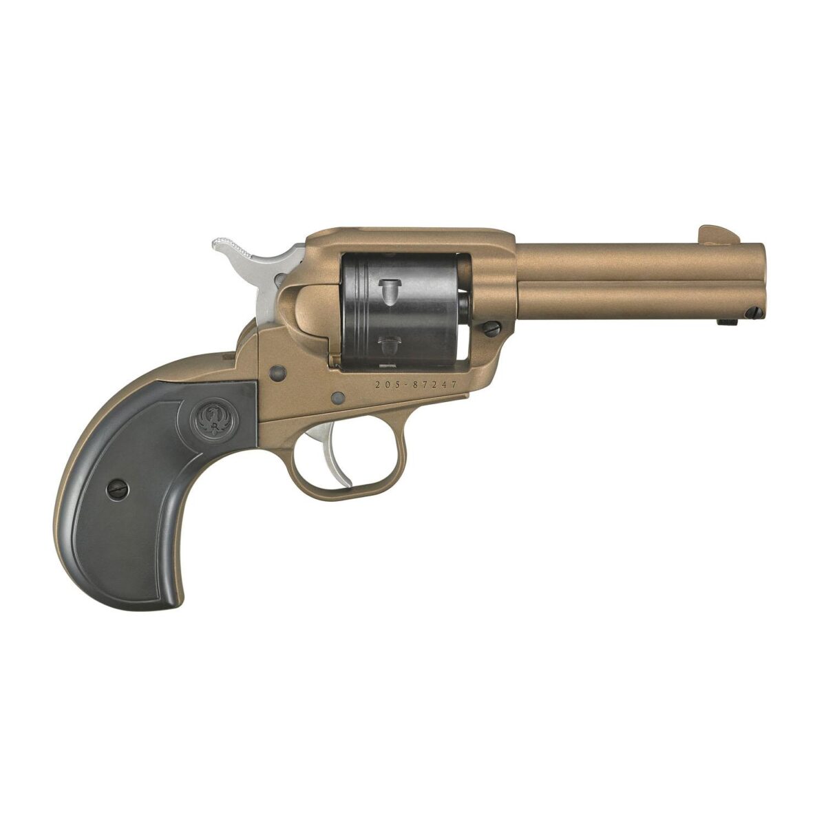 Ruger Wrangler Birdshead Handgun .22LR 6rd Capacity 3.75" Barrel Aluminum Alloy Frame Brunt Bronze Cerakote Finish 1 https3A2F2Fmedia.chattanoogashooting.com2Fimages2Fproduct2FUR20172FUR2017 1