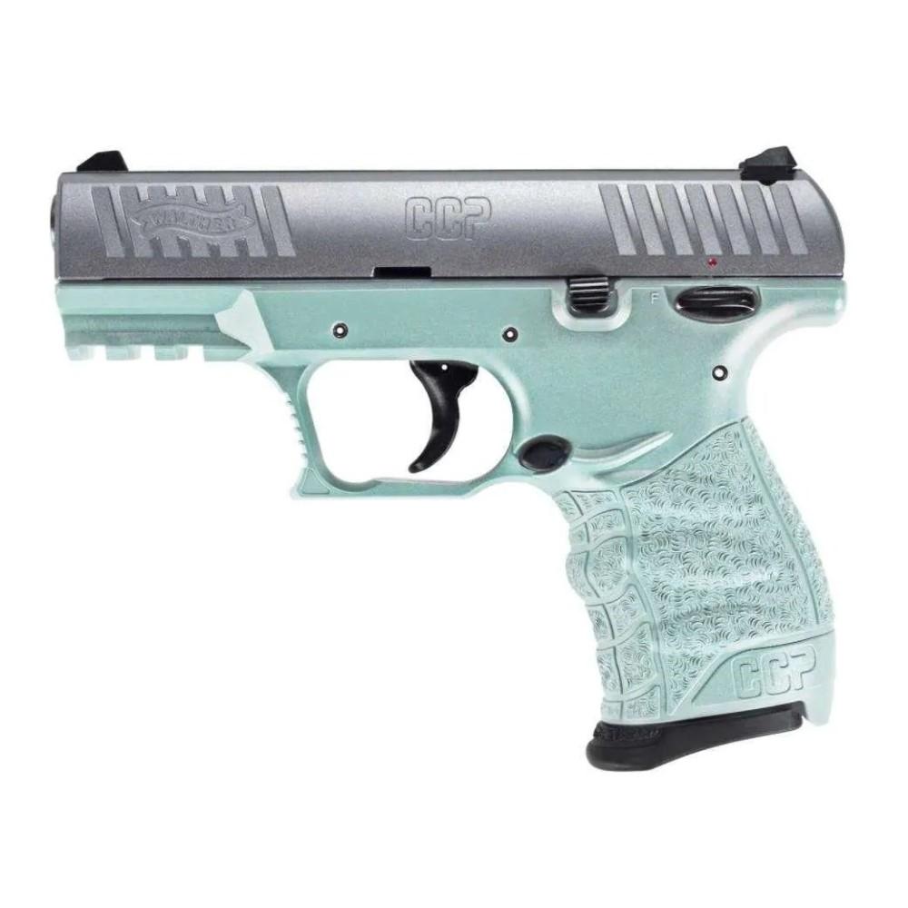 Walther Arms CCP M2+ Handgun 9mm Luger 8rd Magazine 3.54" Barrel Angel Blue with Silver Slide 1 https3A2F2Fmedia.chattanoogashooting.com2Fimages2Fproduct2FWY50835122FWY5083512 1