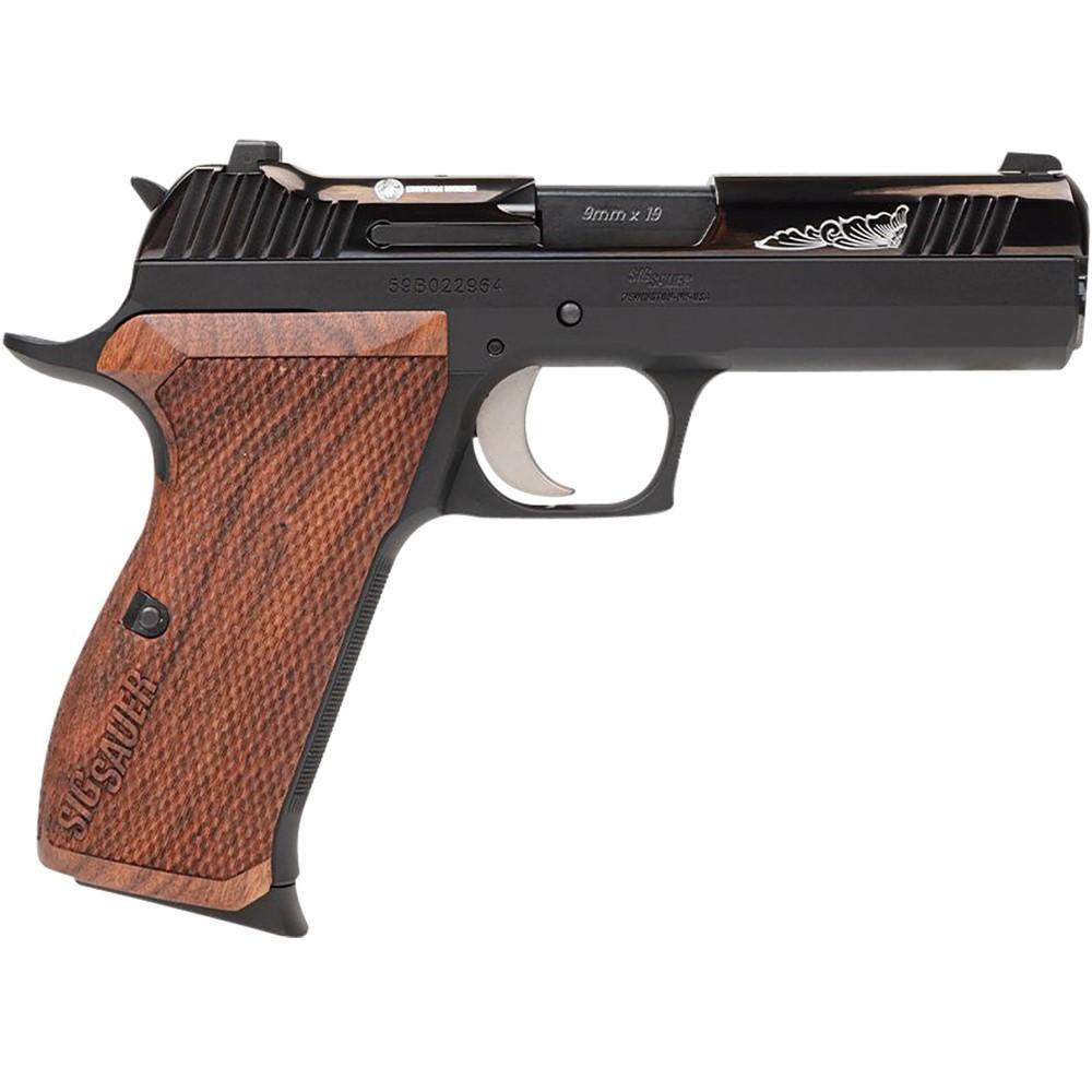Sig Sauer P210 Carry Handgun 9mm Luger 8rd Magazines (3) 4.1" Barrel Black with Engraved Rosewood Grips 1 https3A2F2Fmedia.chattanoogashooting.com2Fimages2Fproduct2FXI6786932FXI678693 1