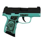 Sig Sauer "Sugar Skull Robin's Egg Blue Glitter" P365 Optic Ready Handgun 9mm Luger 10rd Magazines(2) 3.1" Barrel X-RAY 3 Sights Manual Safety 2 https3A2F2Fmedia.chattanoogashooting.com2Fimages2Fproduct2FXI681235SKTFG2FXI681235SKTFG 1
