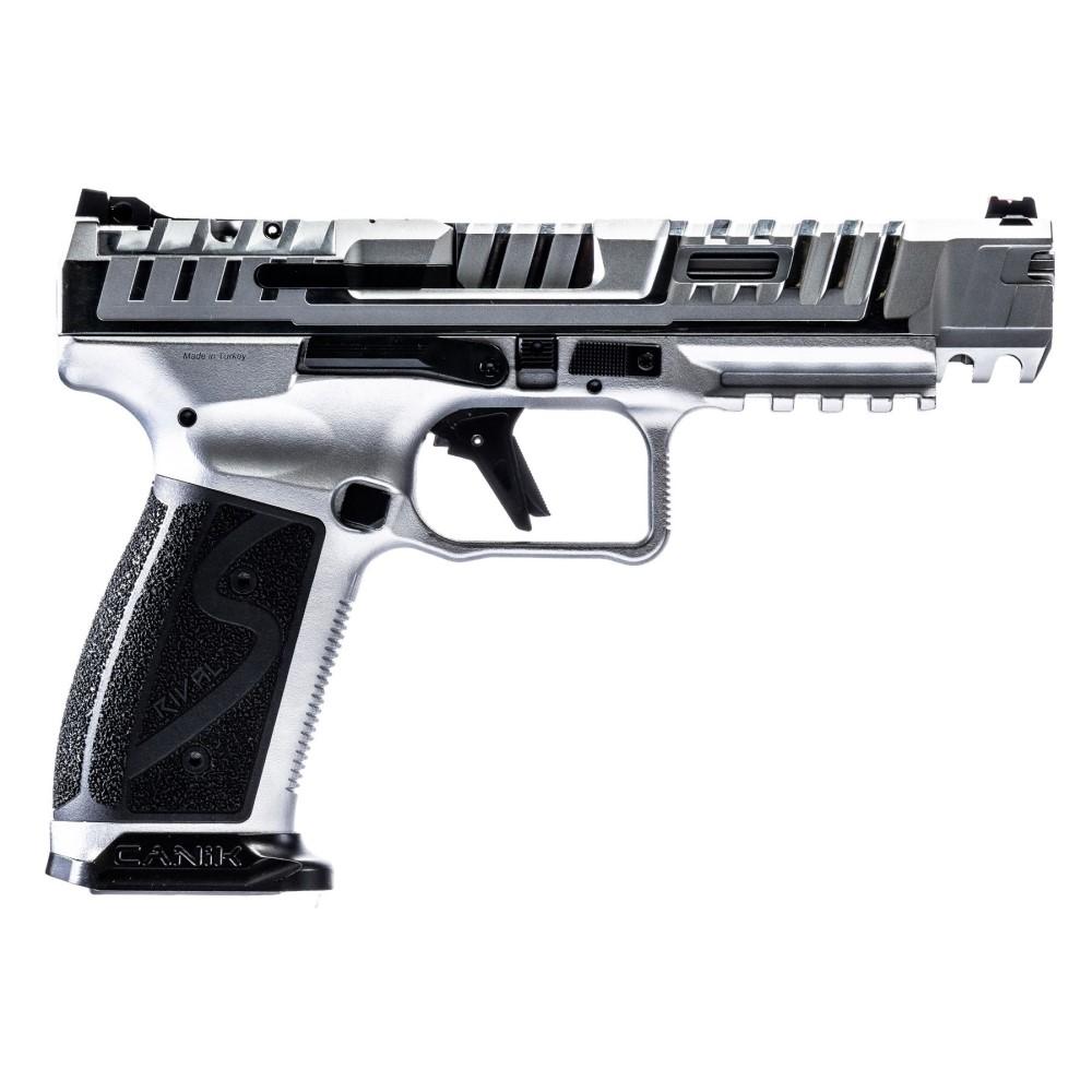 Canik SFx Rival-S Chrome Handgun 9mm Luger 18rd Magazines(2) 5" Barrel Silver 1 https3A2F2Fmedia.chattanoogashooting.com2Fimages2Fproduct2FYCHG7010CN2FYCHG7010CN 1