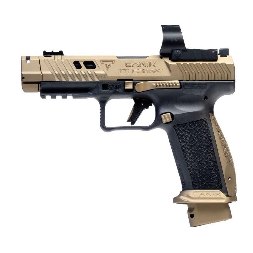 Canik TTI Combat Handgun 9mm Luger 18rd Magazines (2) 4.6" Barrel Black and Bronze with Mecanik M03 Optic 1 https3A2F2Fmedia.chattanoogashooting.com2Fimages2Fproduct2FYCHG7854VN2FYCHG7854VN 2