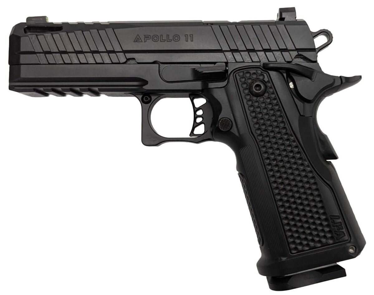 LFA Apollo 11 Compact Pistol - 9mm | Black |Aluminum Grip | 4.1" | 1x17rd Mag 1 lfablack2