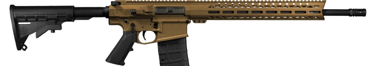 Live Free Armory LF308 Billet AR-10 Battle Rifle - Burnt Bronze | .308Win / 7.62NATO | 18" Barrel | 15" LFA Free Float M-LOK Rail | Classic M4-Style Stock 1 lfbr82034