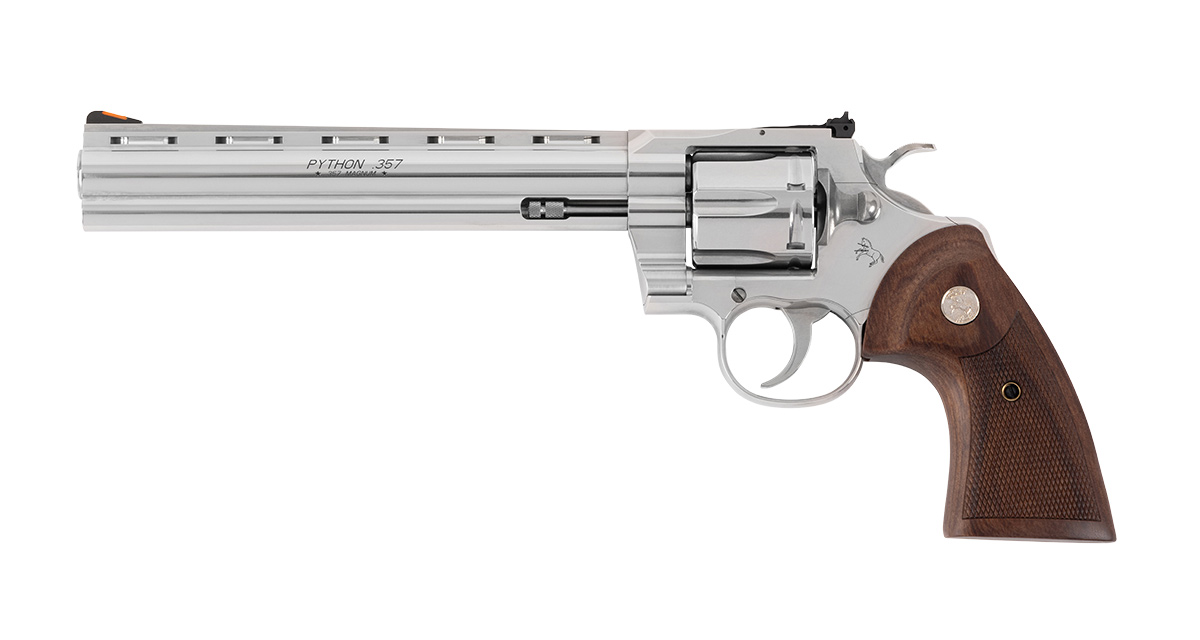 COLT PYTHON 357MAG SS 8" 6RD AS 1 pythonsp8wtsflatlayright652a