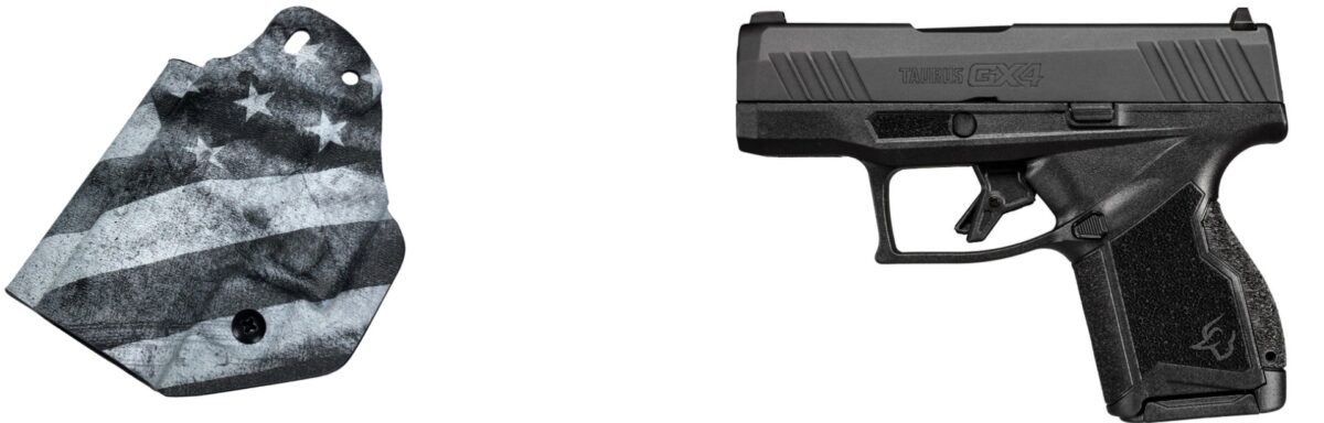 Taurus GX4 Micro-Compact Pistol - Black | 9mm | 3.0" Barrel | 10rd | w/ BW MFT Flag Holster 1 t 1 gx4m931 10ck7 1
