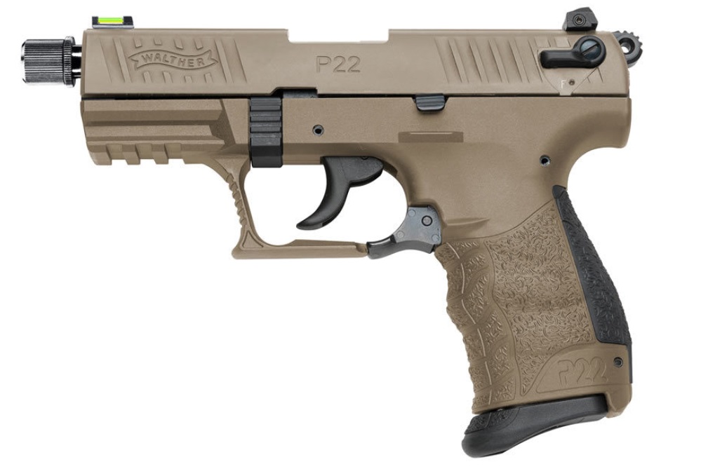WALTHER ARMS P22Q TACT 22LR FULL FDE 3.4" 1 wa5120553