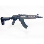 Zastava ZPAP92 AK-47 Pistol BULGED TRUNNION 1.5MM RECEIVER - Stained Wood Handguard | 7.62x39 | 10" Chrome Lined Barrel | Booster Brake | SBA3 Arm Brace 2 zp92762tabm 1