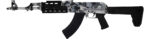 Zastava ZPAPM70 AK-47 Rifle - White Camouflage Cerakote | 7.62x39 | 16.3" Chrome Lined Barrel | Quad Rail | Zhukov-S Folding Stock 2 zr7762csw l