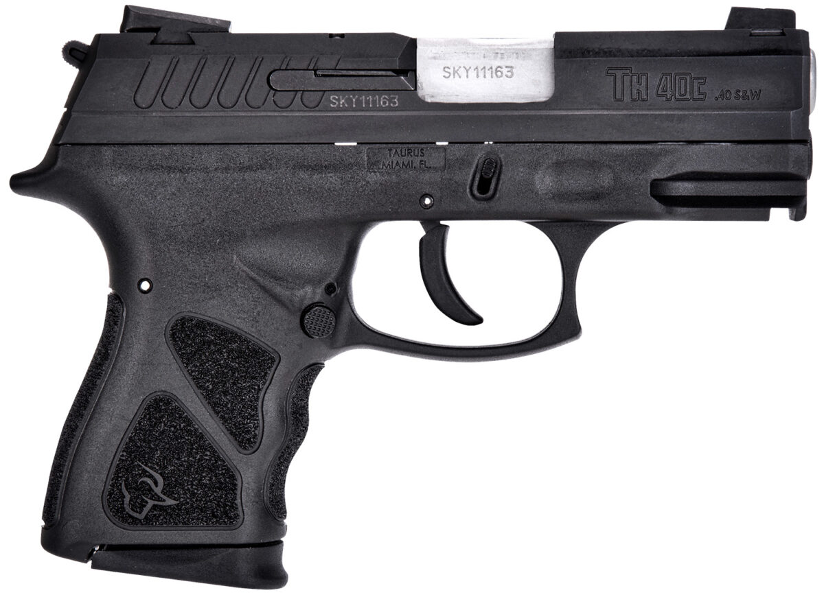 Taurus 1TH40C031 THc Compact 40 S&W 15+1/11+1 3.54" Matte Stainless Steel, Barrel Matte Black Serrated Slide, Black Polymer Frame w/Picatinny Rail, Black Finger Grooved Polymer Grip, Right Hand 1 100188