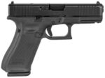 Glock PA455S201MOS G45 Gen5 Compact MOS 9mm Luger 4.02" 10+1 Overall Black Finish with nDLC Steel with Front Serrations & MOS Cuts Slide, Rough Texture Interchangeable Backstraps Grip & Fixed Sights 2 112842