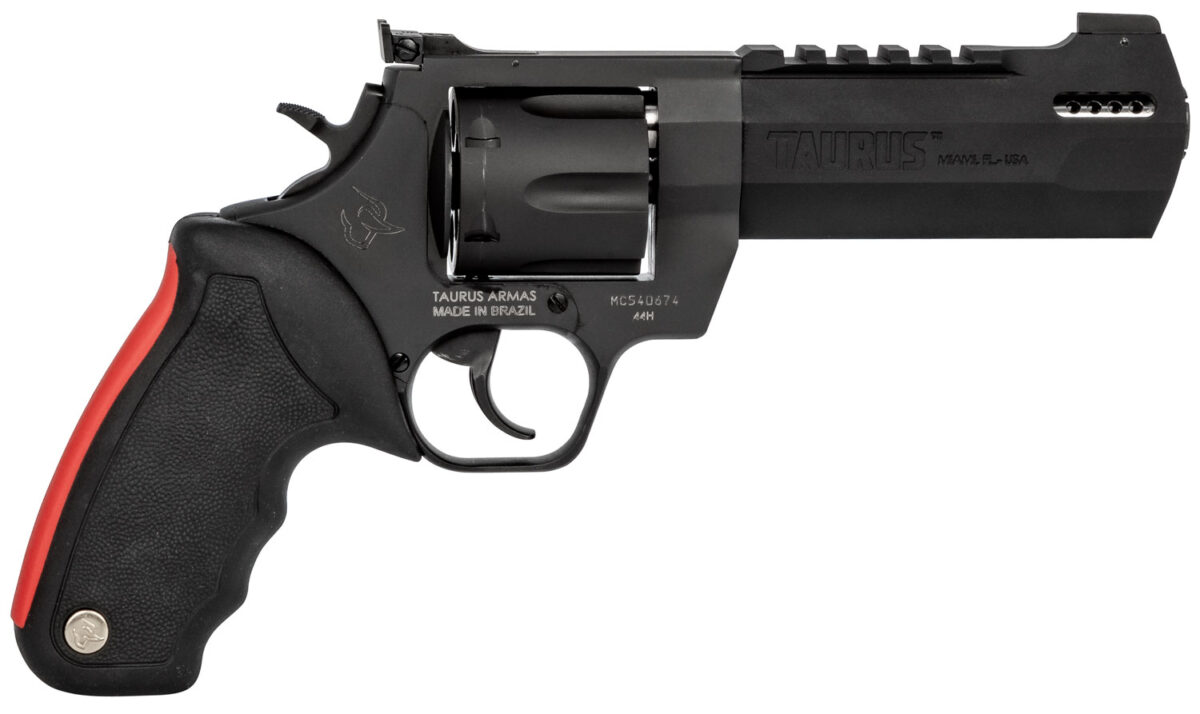Taurus 2440051RH Raging Hunter 44 Rem Mag 6rd 5.12" Matte Black Oxide Steel Black Rubber with Integrated Red Cushion Insert Grip 1 112908