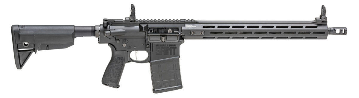 Springfield Armory STV916308B SAINT Victor 308 Win 20+1 16" Black Melonite Barrel Black Hard Coat Anodized Rec Black Adjustable Bravo Mod 0 SopMod Stock Black Bravo Mod 3 Grip Right Hand 1 113273