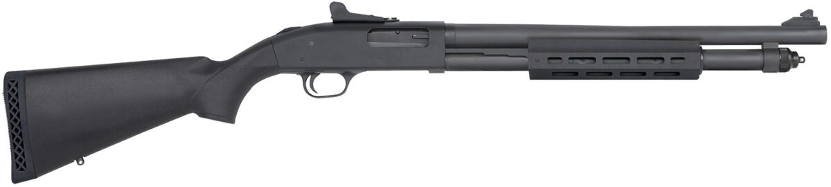 Mossberg 50765 590A1 Tactical 12 Gauge 3" 6+1 18.50" Cylinder Bore Barrel Black Parkerized Rec with Ghost Ring Sight Black Synthetic Stock Right Hand Includes M-LOK Handguard 1 120441