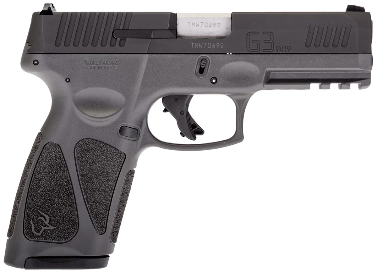Taurus 1G3B941G15 G3 Full Size Frame 9mm Luger 15+1 4" Matte Stainless Steel Barrel, Matte Black Tenifer Cerakote Serrated Steel Slide, Gray Polymer Frame w/Picatinny Rail, Polymer Grip, Right Hand 1 135479