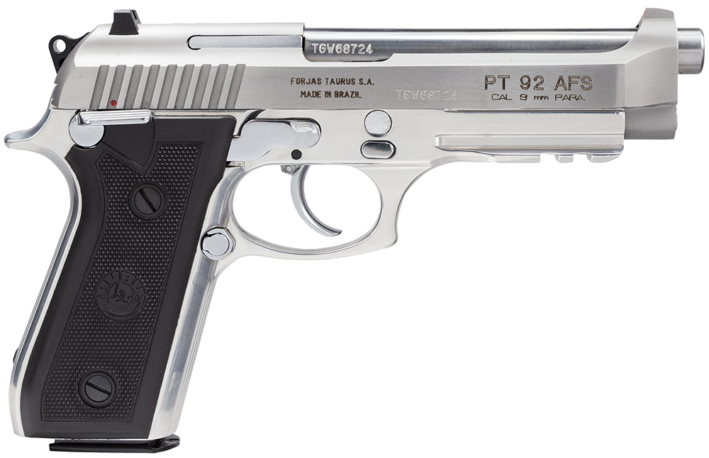 Taurus 192015917 92 Full Size Frame 9mm Luger 17+1 5" Matte Stainless Steel Barrel, Serrated Stainless Steel Slide & Frame w/Beavertail & Picatinny Rail, Black Polymer Grip, Right Hand 1 13586