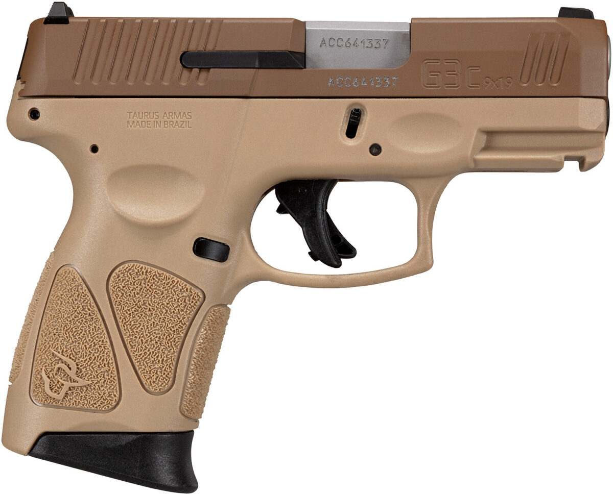 Taurus 1G3C93ETMA G3C *MA Compliant 9mm Luger 10+1 3.26" Matte Coyote Brown Barrel, Coyote Cerakote Serrated Steel Slide, Tan Polymer Frame w/Picatinny Rail, Tan Polymer Grips 1 139064