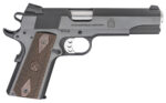 Springfield Armory PX9420 1911 Garrison 45 ACP 7+1, 5" Stainless Match Grade Steel Barrel, Salt Blued Serrated Carbon Steel Slide, Blued Steel Frame w/Beavertail, Thin-Line Wood Grip 2 141307