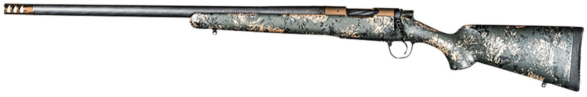 Christensen Arms 8010620800 Ridgeline FFT 6.5 PRC 3+1 20" Carbon Fiber/Threaded Barrel, Burnt Bronze Cerakote, Green with Black/Tan Accents Stock, Left Hand 1 146033