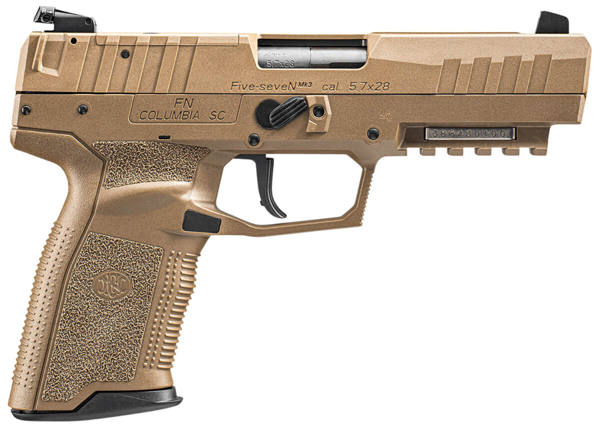 FN 66101275 Five-seveN MRD 5.7x28mm 4.80" Barrel 20+1, Flat Dark Earth Polymer Frame With Mounting Rail & Serrated Trigger Guard, Optic Cut FDE Steel Slide, No Manual Safety, Optics Ready 1 147538