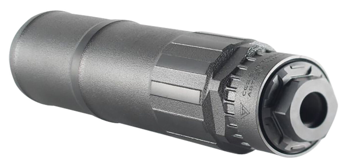 CGS Suppressors CGSHELIOSQDTI Helios QD 36 Cal 1.75" Diameter, Titanium with Black PVD Finish, 5/8"-24 tpi & 1/2"-28 tpi Thread Pattern 1 147712