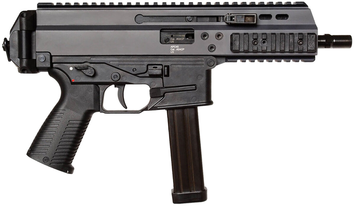 B&T Firearms 36044 APC Pro 45 ACP 25+1 6.80" Black Steel Barrel, M-LOK Handguards, Black Aluminum Picatinny Rail Receiver, Black Polymer Grips, Ambidextrous 1 148928