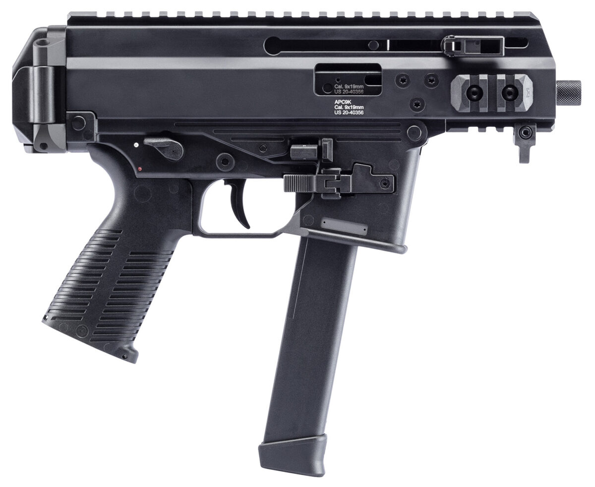B&T Firearms 36176502G APC9K 9mm Luger 33+1 4.30" Black Steel Barrel, Black Picatinny Rail Receiver, Brace Adapter, Black Polymer Grips, Ambidextrous 1 148931