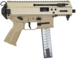 B&T Firearms 36176502CT APC9K 9mm Luger 30+1 4.30" Black Steel Barrel, Coyote Tan Picatinny Rail Receiver, Brace Adapter, Coyote Polymer Grips, Ambidextrous 2 148932