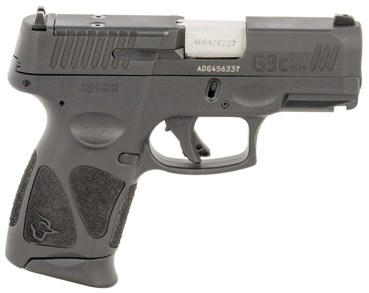 Taurus 1G3CP9312X12 G3C 9mm Luger 12+1 3.26" Matte Stainless Steel Barrel, Matte Black Tenifer Optic Cut/Serrated Slide, Black Polymer Frame w/Picatinny Rail, Black Polymer Grips 1 150724