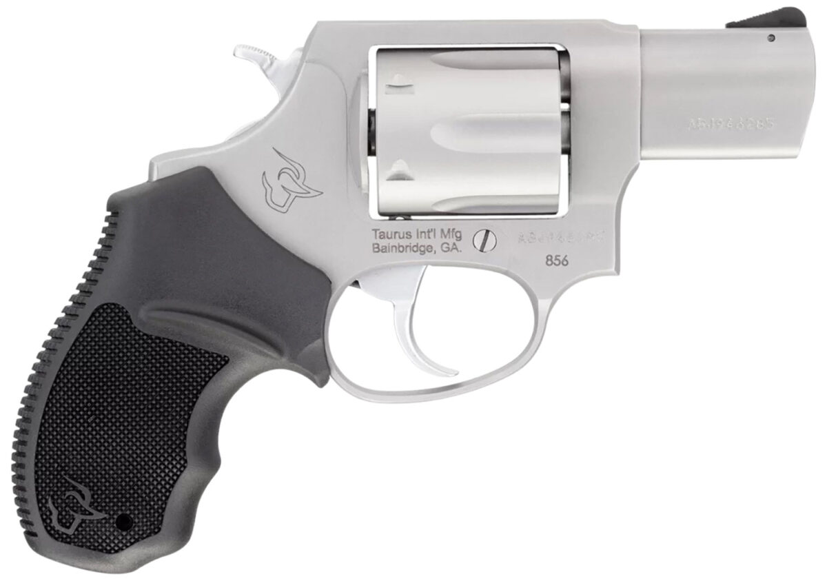 Taurus 285629MA 856 *MA Compliant Small Frame 38 Special +P 6rd 2" Stainless Steel Barrel, Stainless Steel Cylinder & Frame, Black Rubber Grip 1 150927