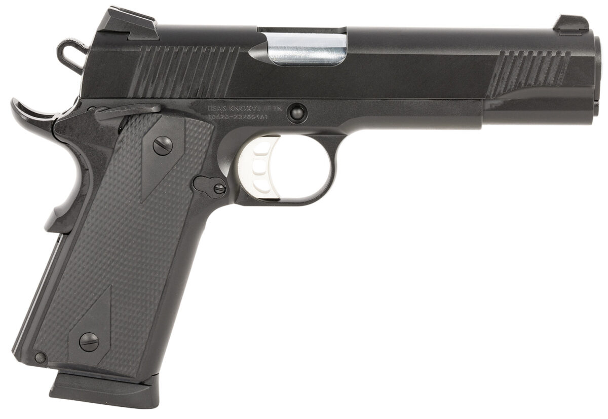 Tisas 10100528 1911 Duty 45 ACP 8+1 5" Black Steel Barrel, Black Cerakote Serrated Steel Slide, Black Cerakote Steel Frame w/Beavertail, Ambidextrous 1 152716