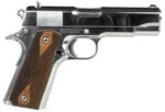 SDS Imports 10100112 1911A1 Desperado 38 Super/9mm Luger 9+1 4.25" Hard Chrome Plated Barrel, High Polished Chomium Coated Serrated Steel Slide & Frame w/Beavertail, Checkered Wood Grips 2 152725
